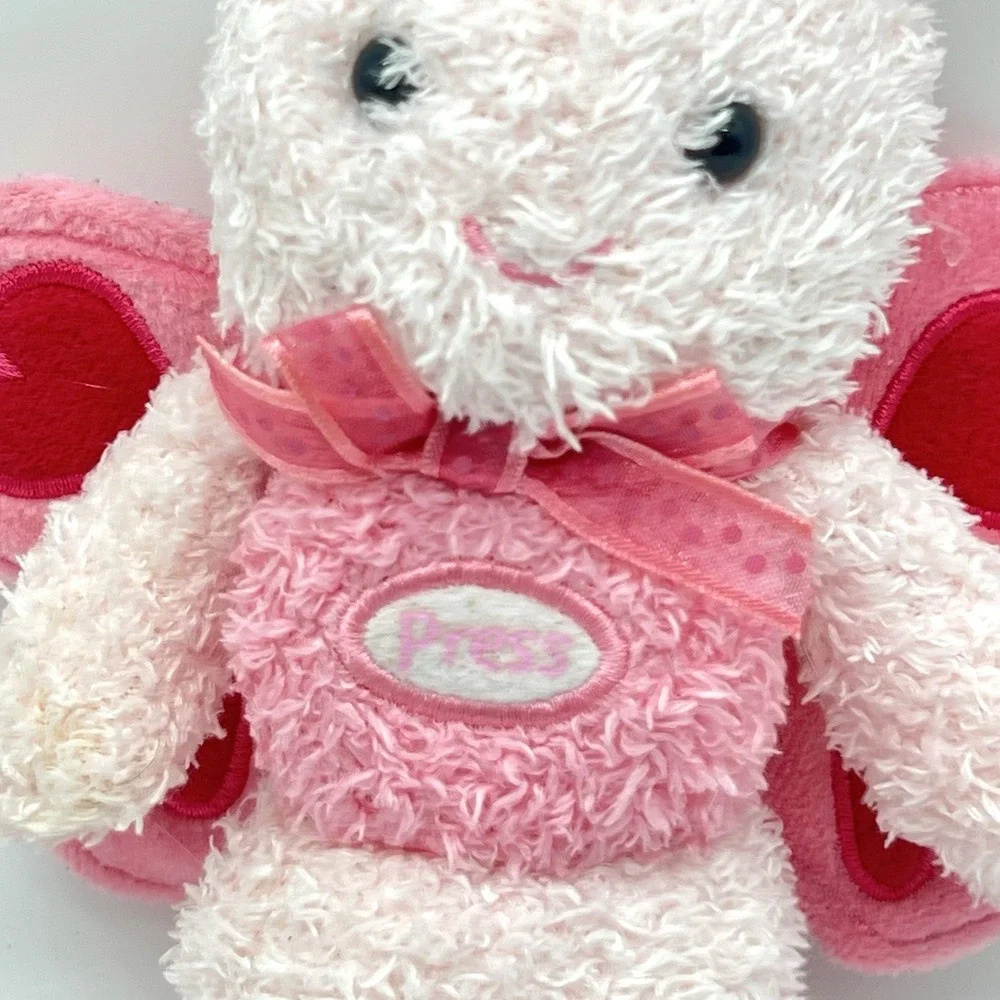 Carter's Fluffy Friends Musical‎ Pink Butterfly Light Up Cheeks Crinkle Wings